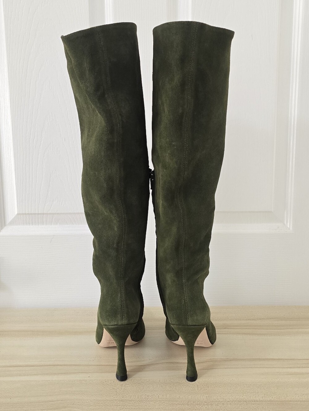 Staud Cami Suede Olive Green Knee High Boots NWOB Size 39/US 8.5 - Picture 7 of 13